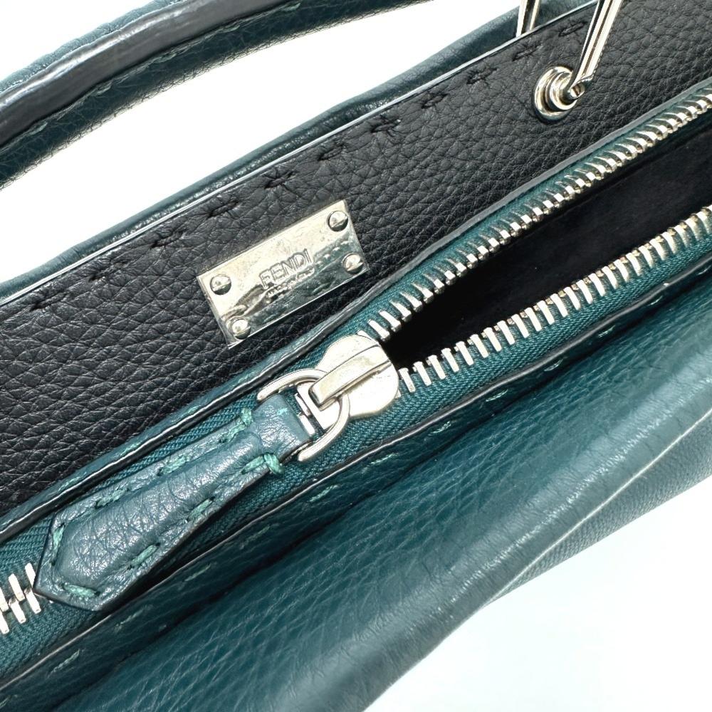 Blue Leather Fendi Briefcase