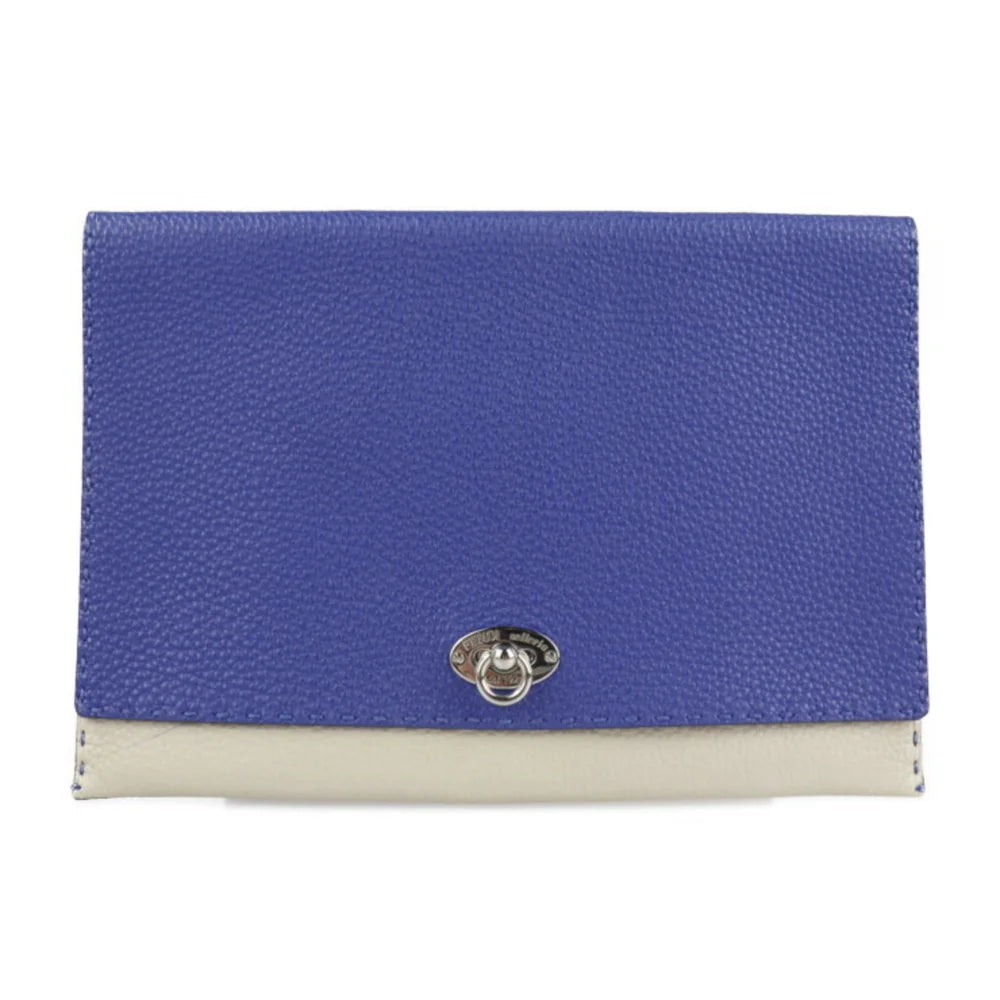 Blue Leather Fendi Clutch