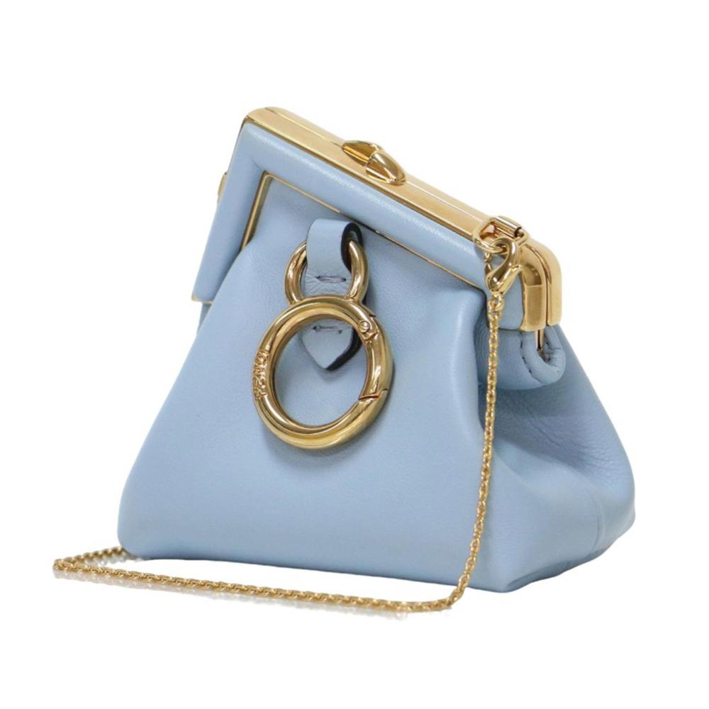 Blue Leather Fendi Clutch