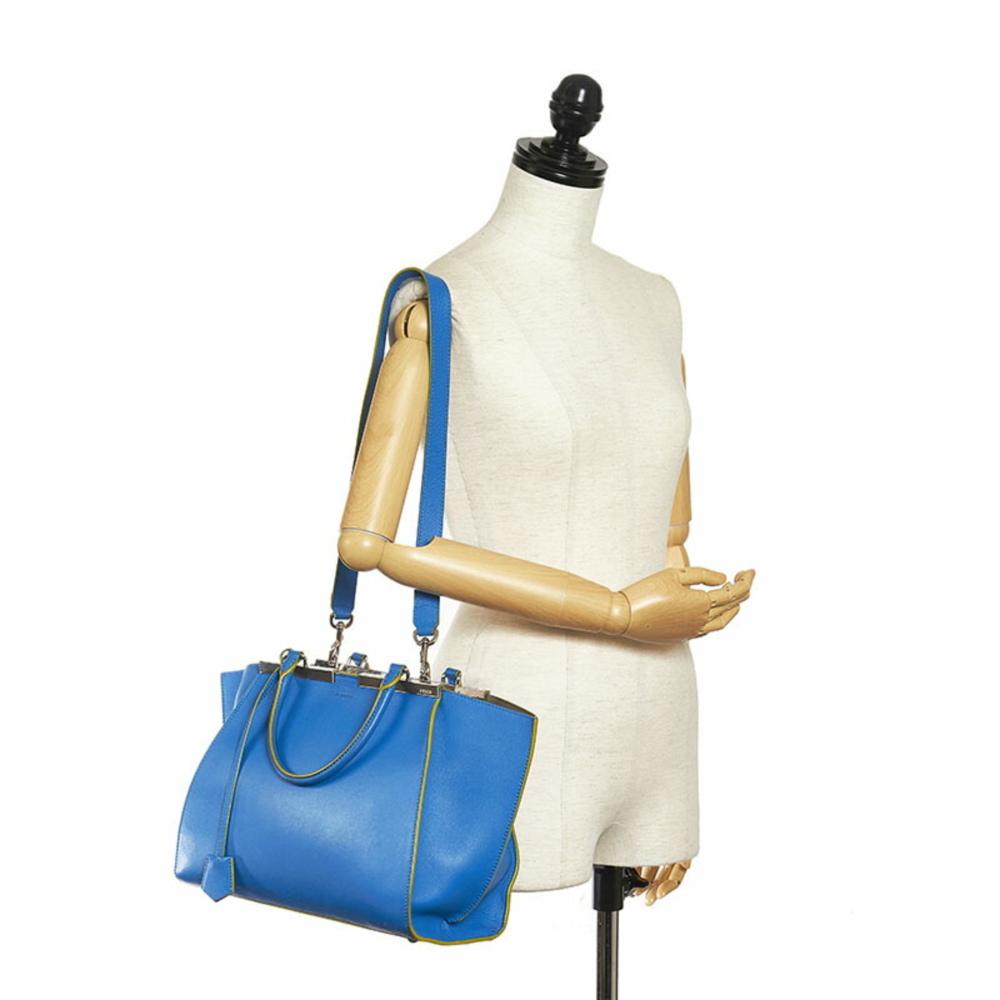 Blue Leather Fendi Handbag