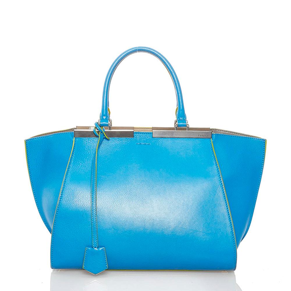Blue Leather Fendi Handbag