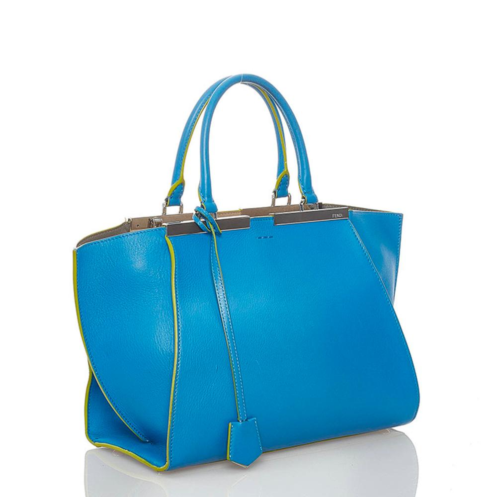 Blue Leather Fendi Handbag