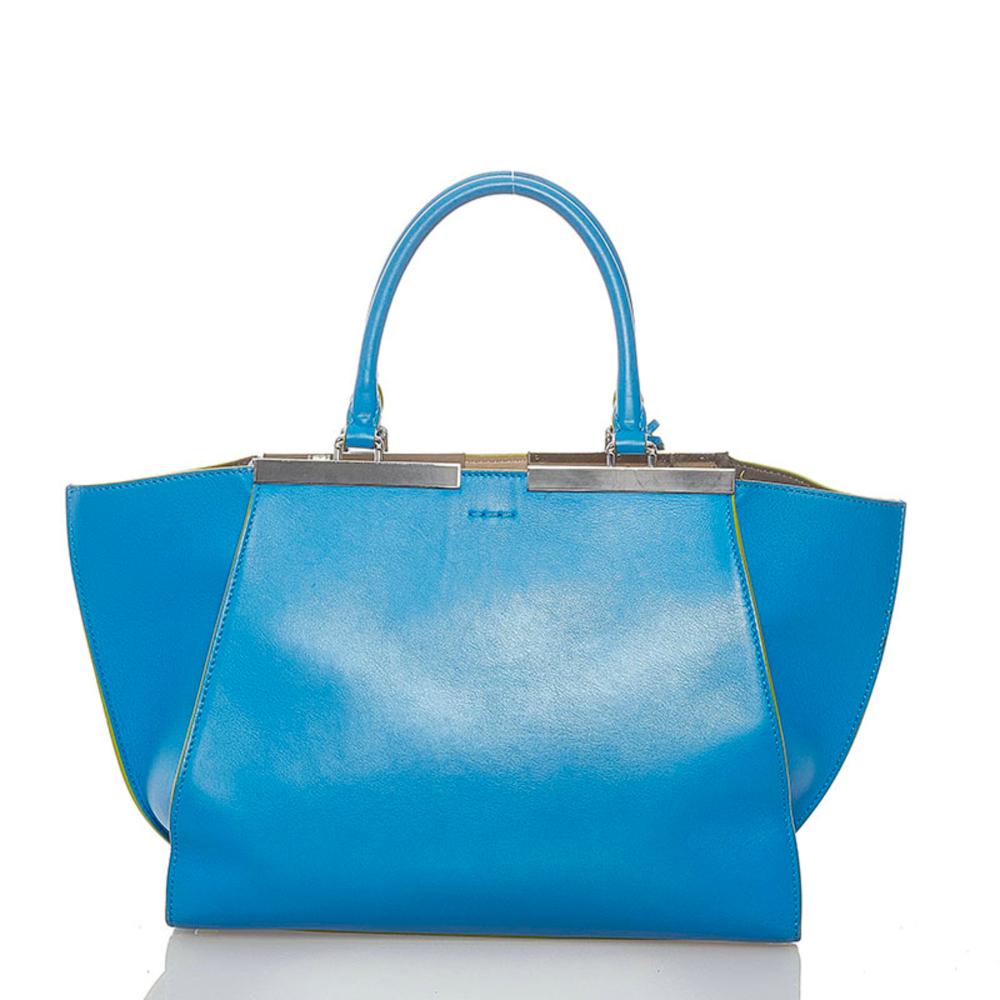 Blue Leather Fendi Handbag