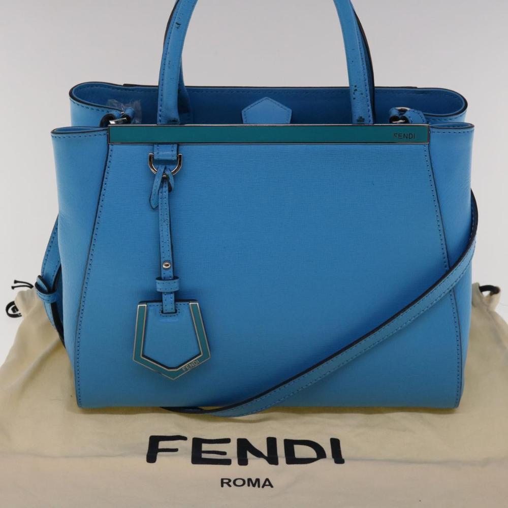 Blue Leather Fendi Handbag