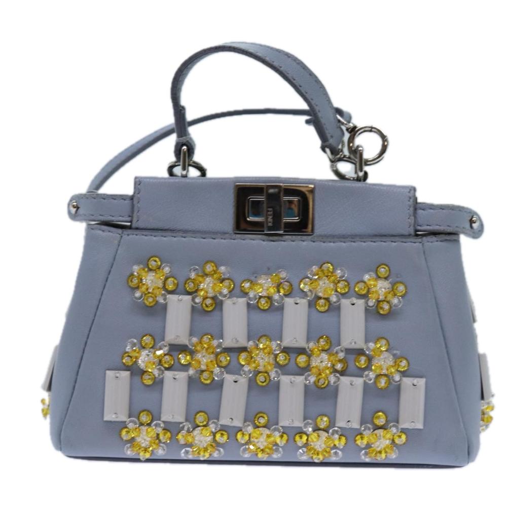 Blue Leather Fendi Peekaboo