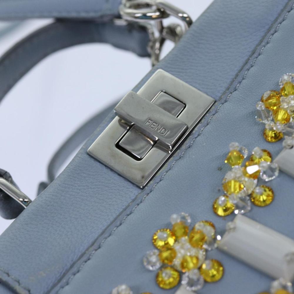 Blue Leather Fendi Peekaboo