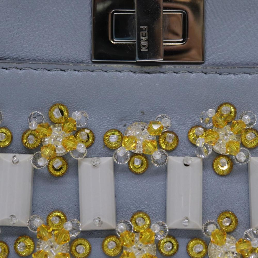 Blue Leather Fendi Peekaboo