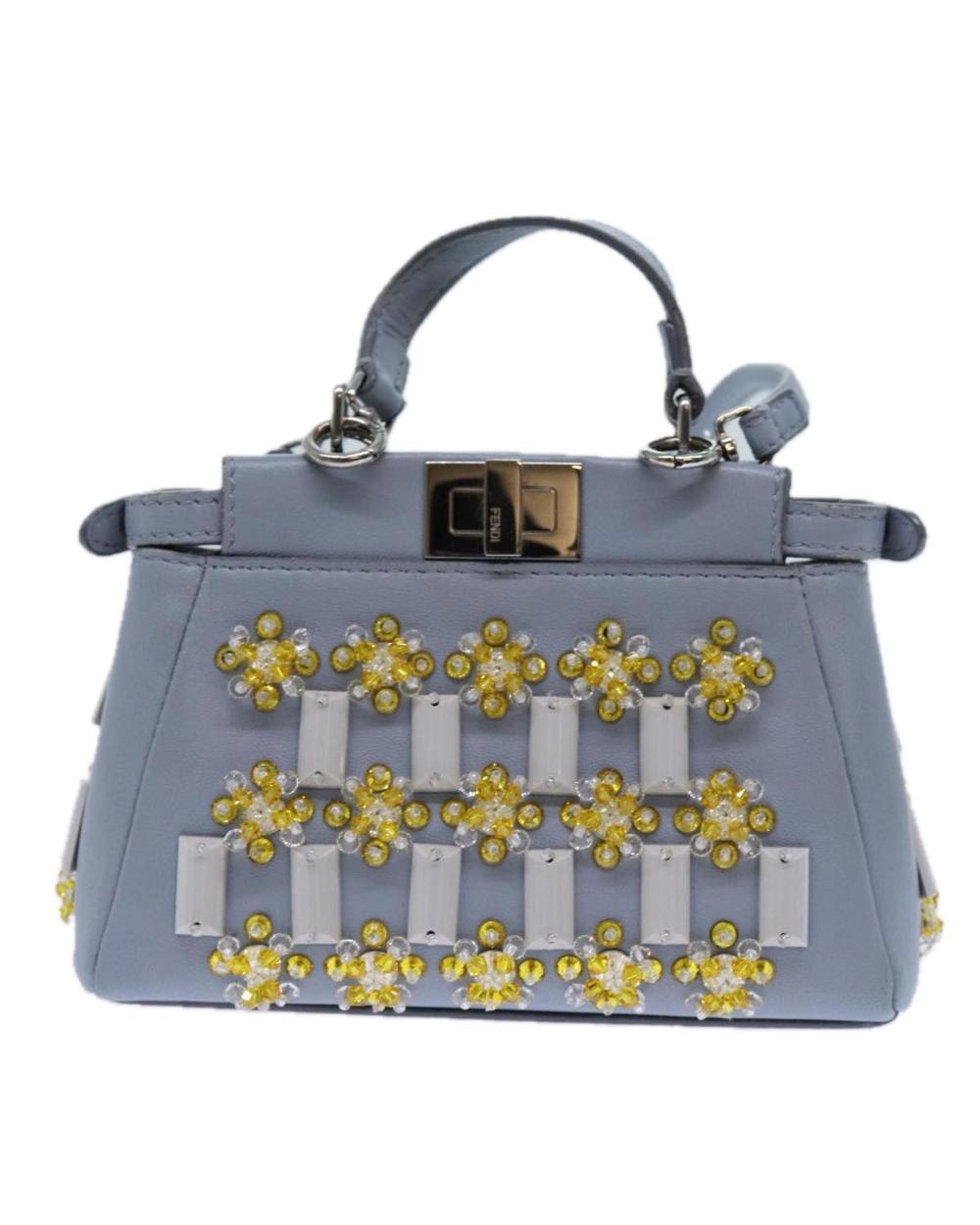 Blue Leather Fendi Peekaboo