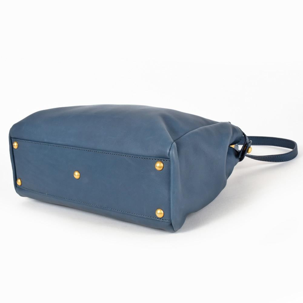 Blue Leather Fendi Peekaboo