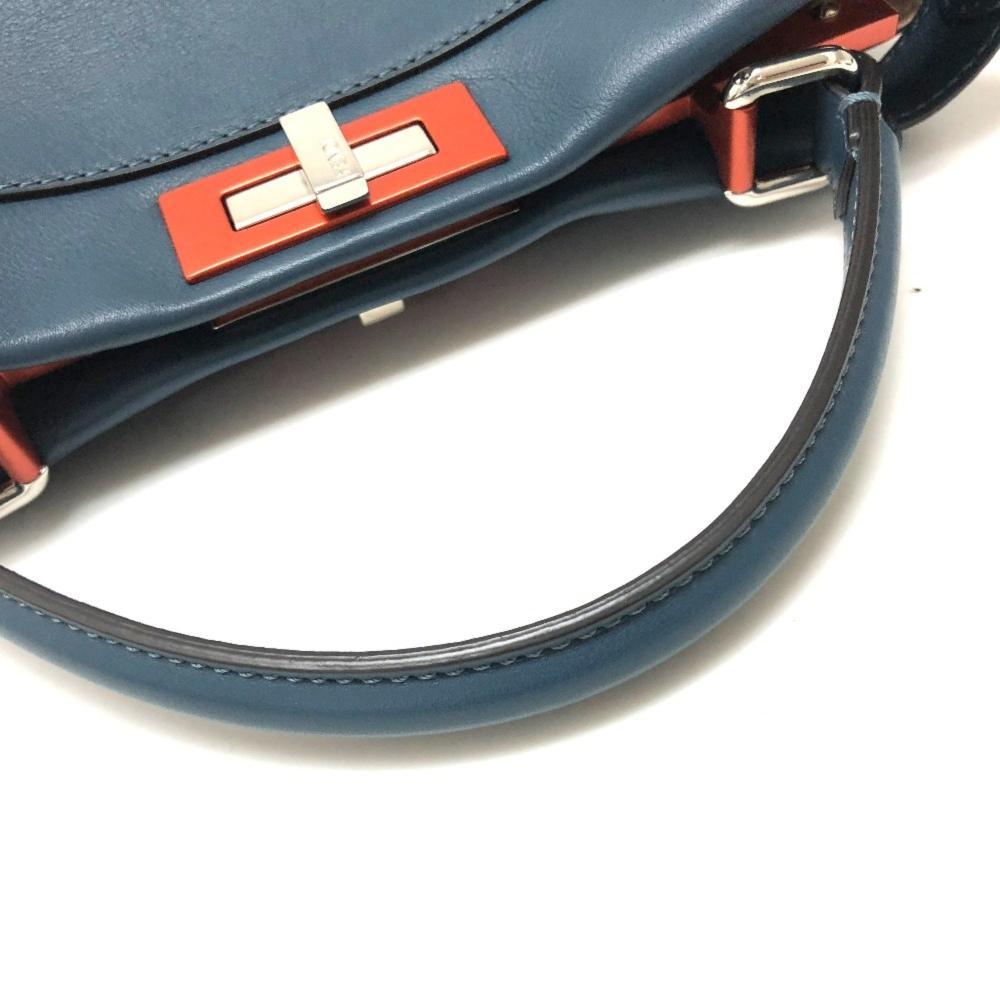 Blue Leather Fendi Peekaboo
