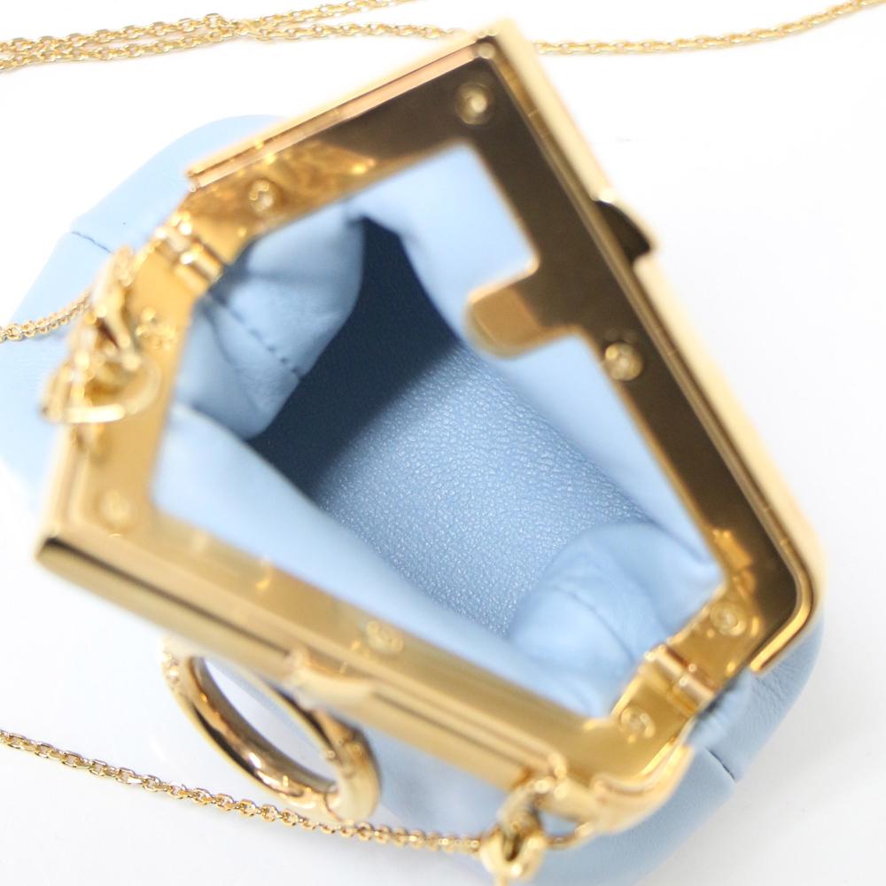 Blue Leather Fendi Pouch