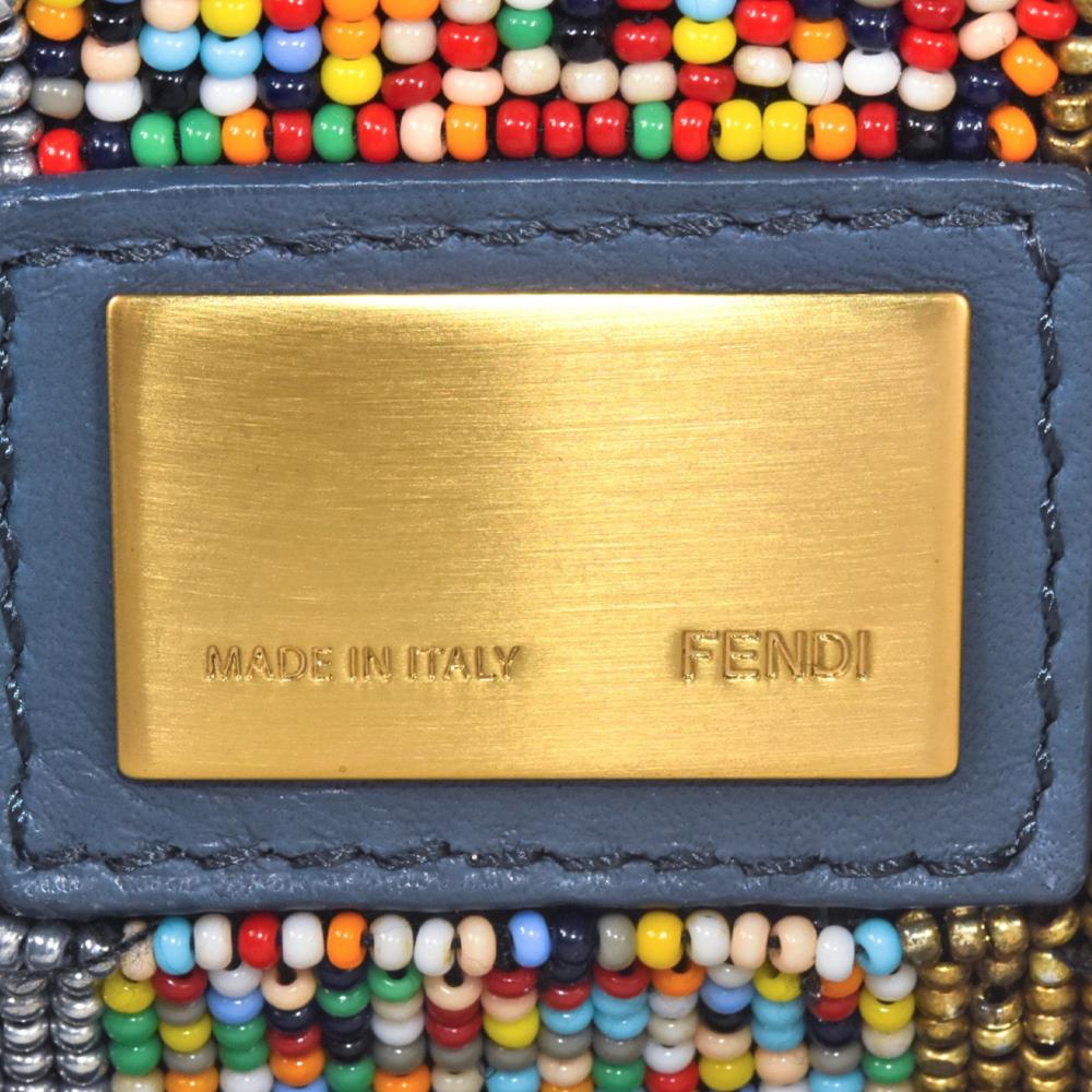 Blue Leather Fendi Peekaboo