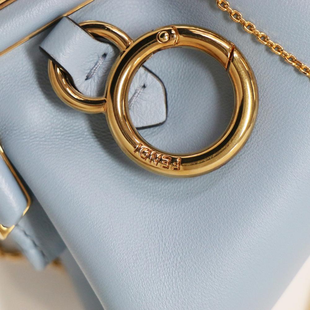 Blue Leather Fendi Pouch