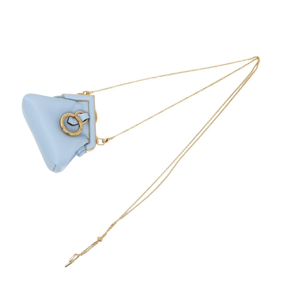 Blue Leather Fendi Pouch