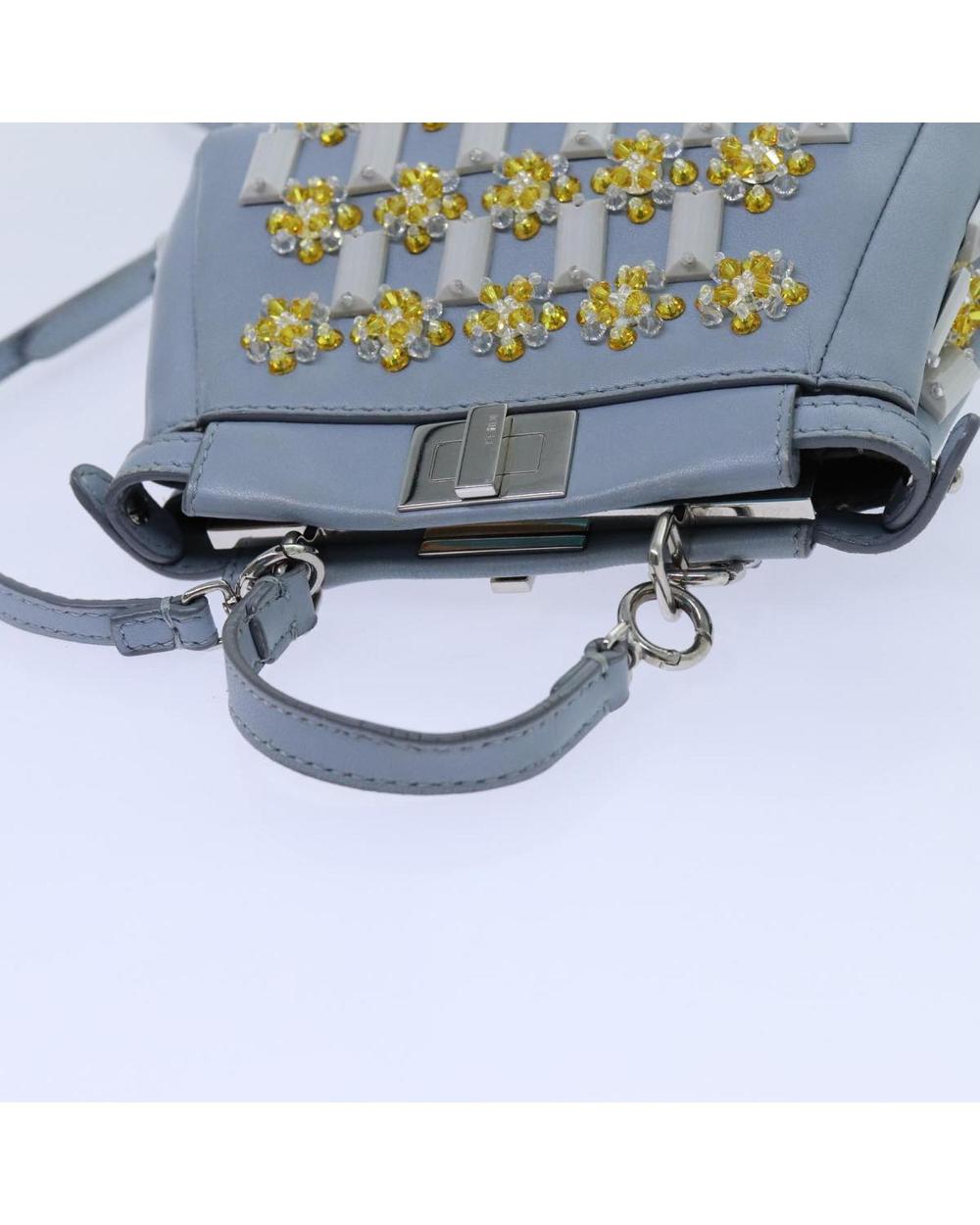 Blue Leather Fendi Peekaboo