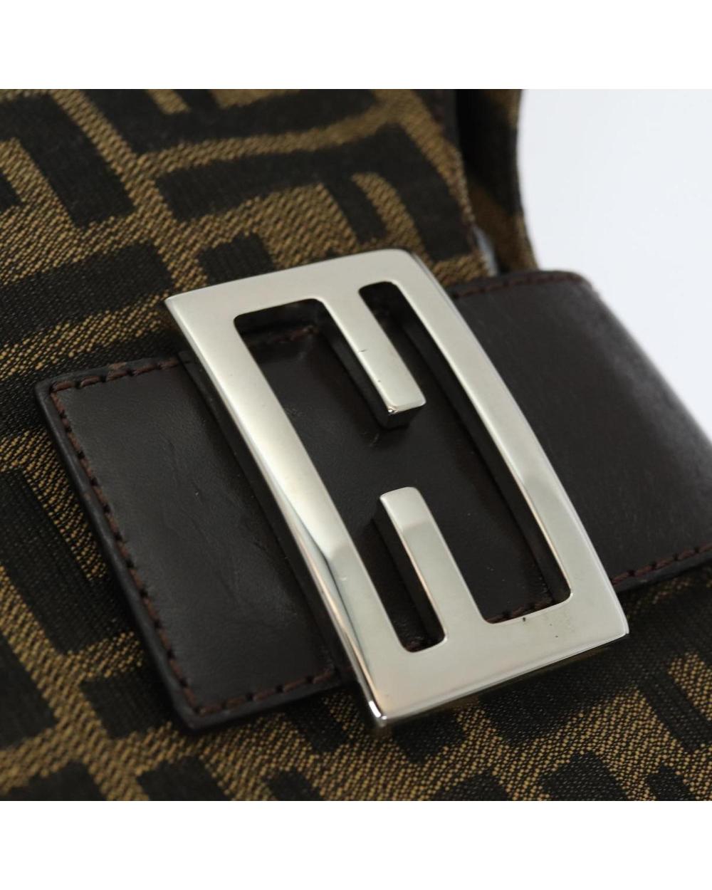 Brown Canvas Fendi Baguette