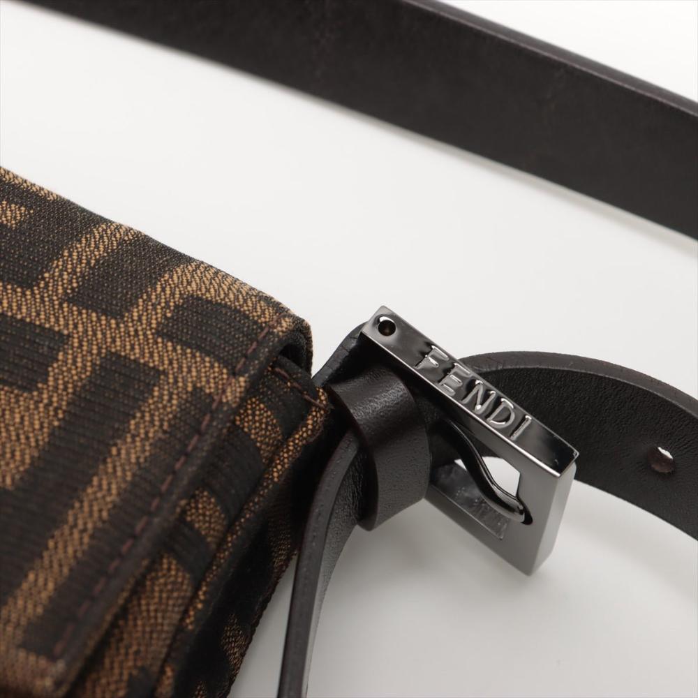 Brown Canvas Fendi Baguette