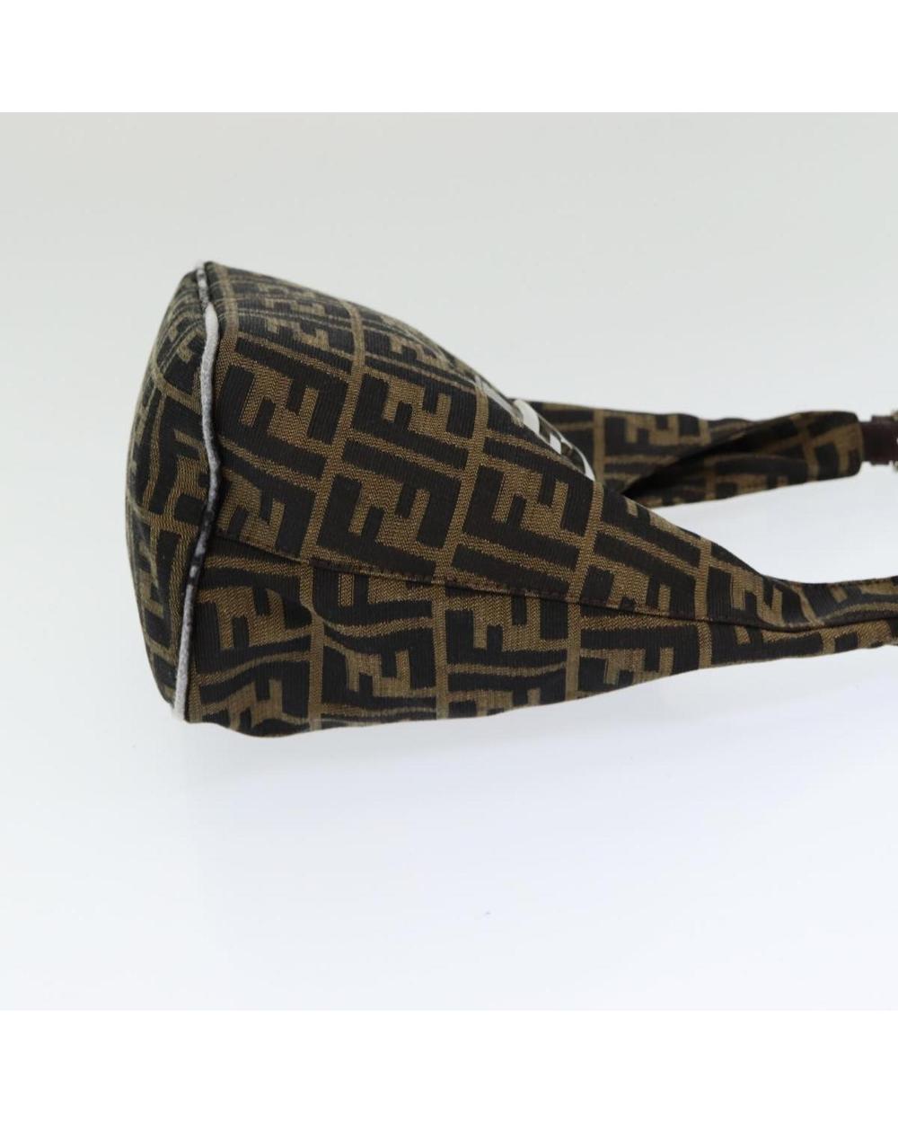 Brown Canvas Fendi Baguette