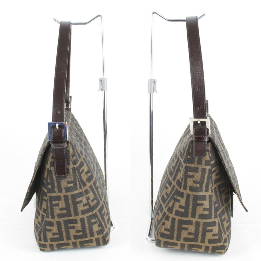 Brown Canvas Fendi Baguette