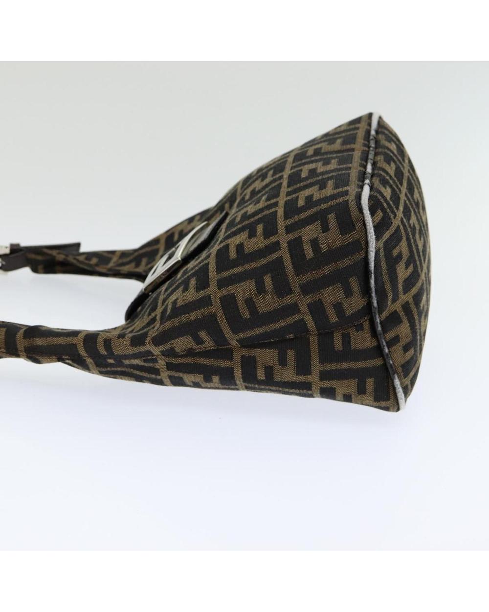 Brown Canvas Fendi Baguette