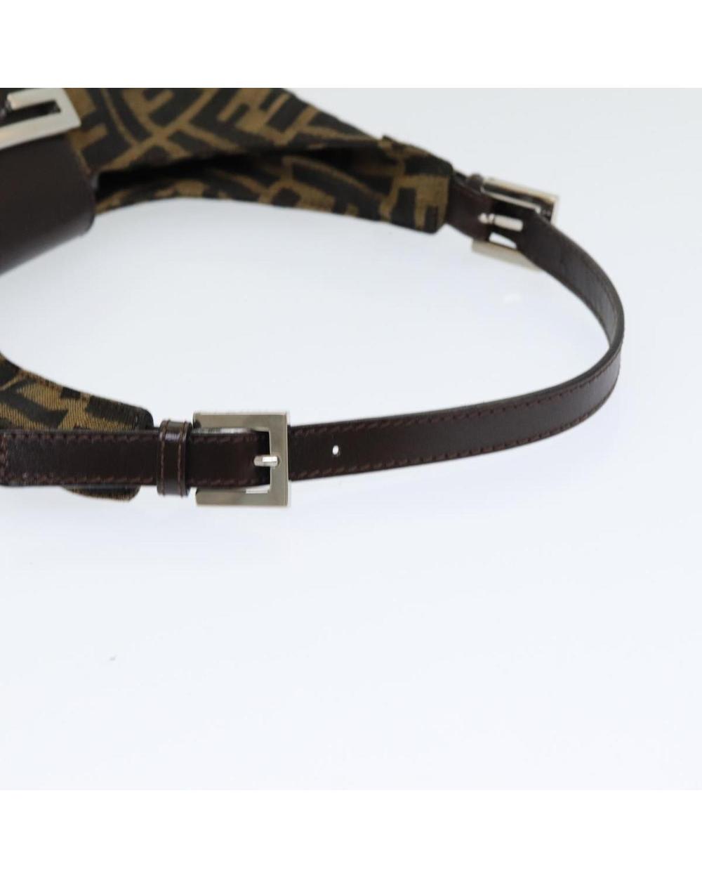 Brown Canvas Fendi Baguette