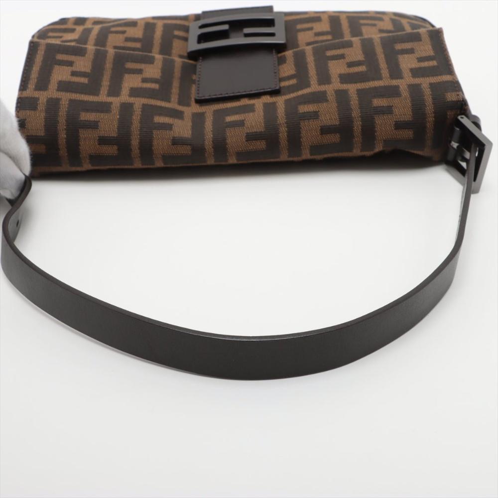 Brown Canvas Fendi Baguette