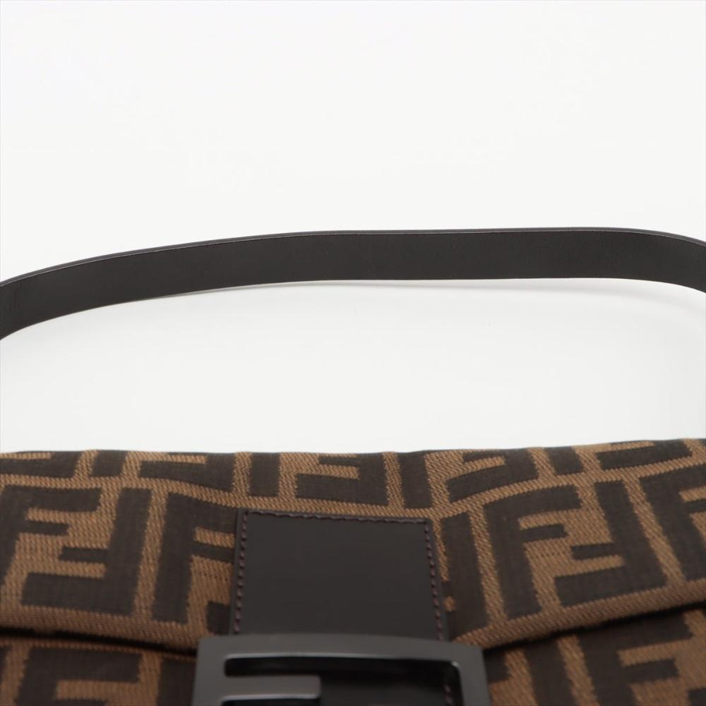 Brown Canvas Fendi Baguette