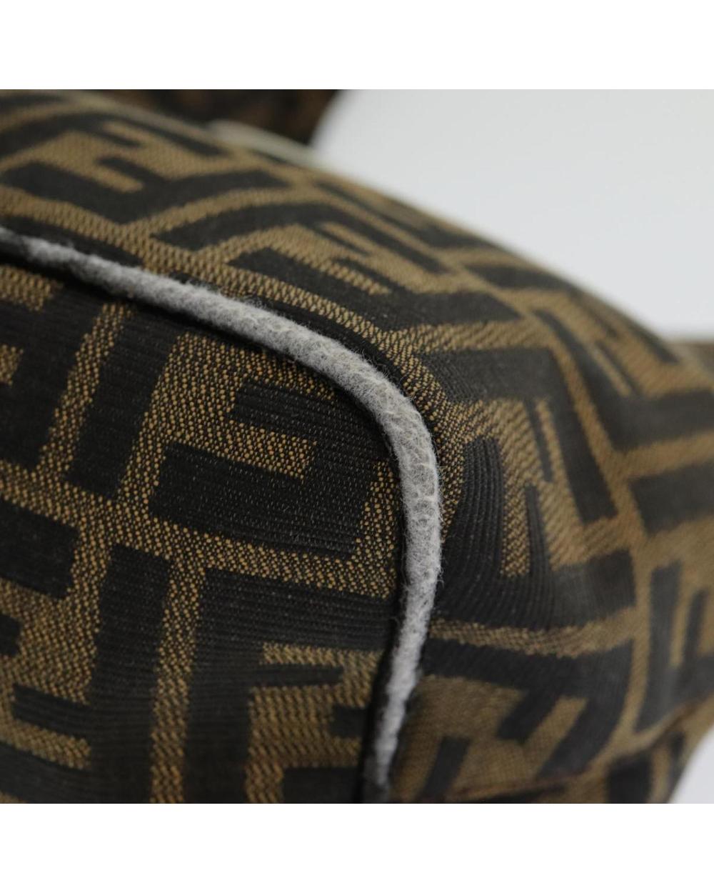 Brown Canvas Fendi Baguette