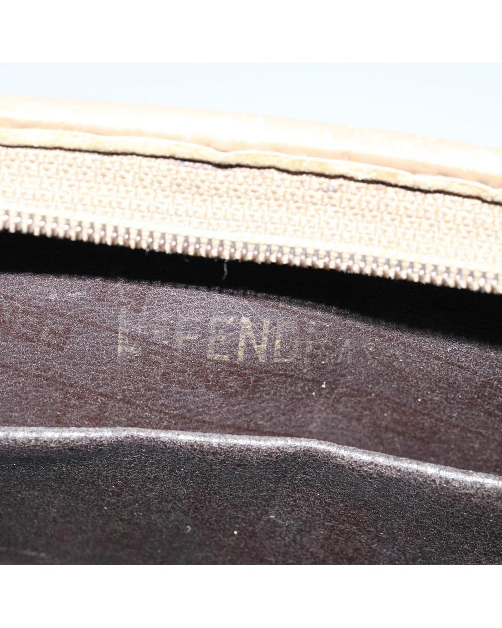 Brown Canvas Fendi Clutch