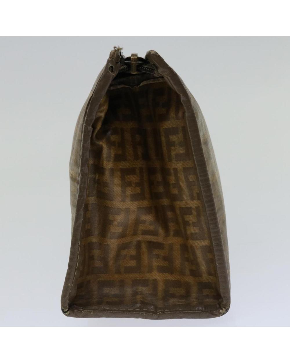 Brown Canvas Fendi Clutch