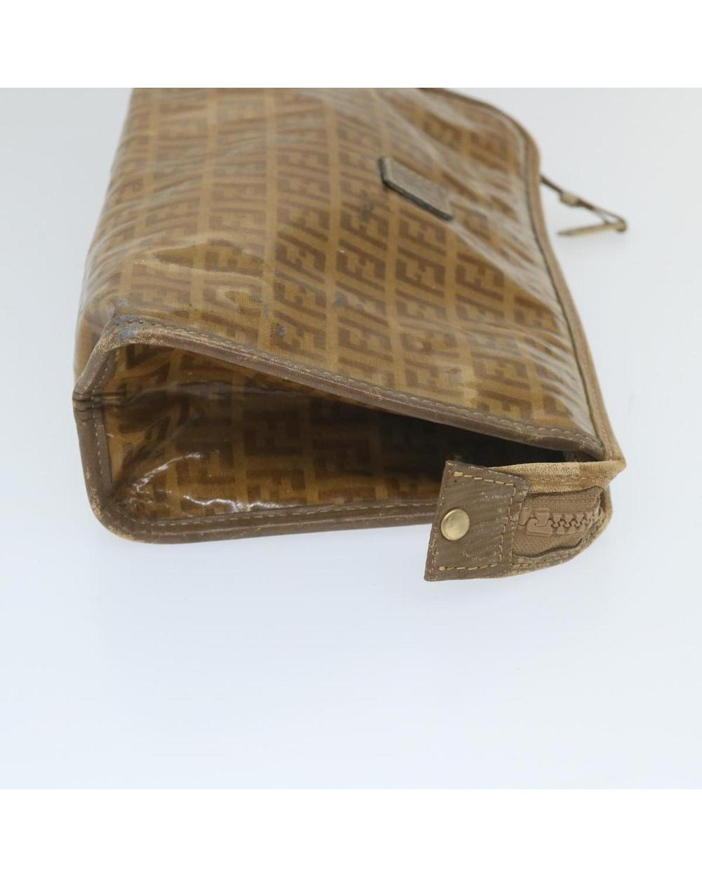 Brown Canvas Fendi Clutch