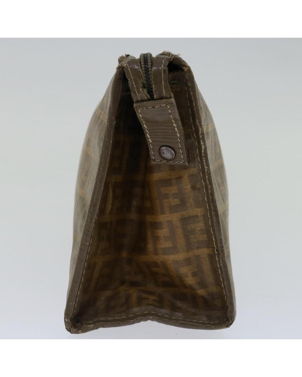 Brown Canvas Fendi Clutch