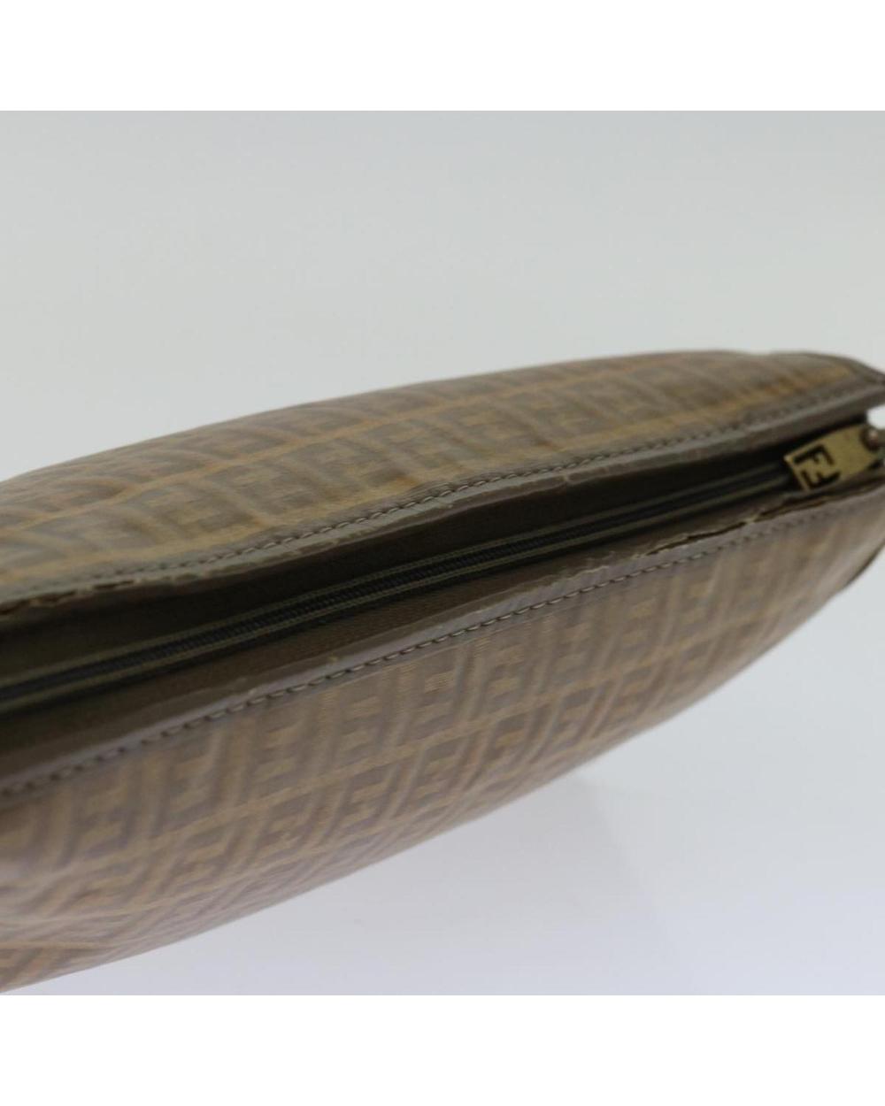 Brown Canvas Fendi Clutch