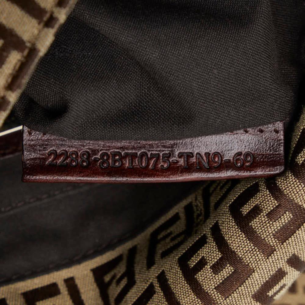 Brown Canvas Fendi Crossbody Bag