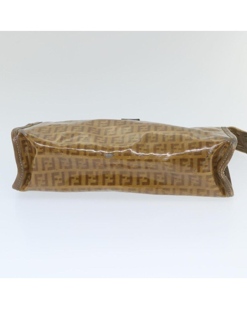 Brown Canvas Fendi Clutch