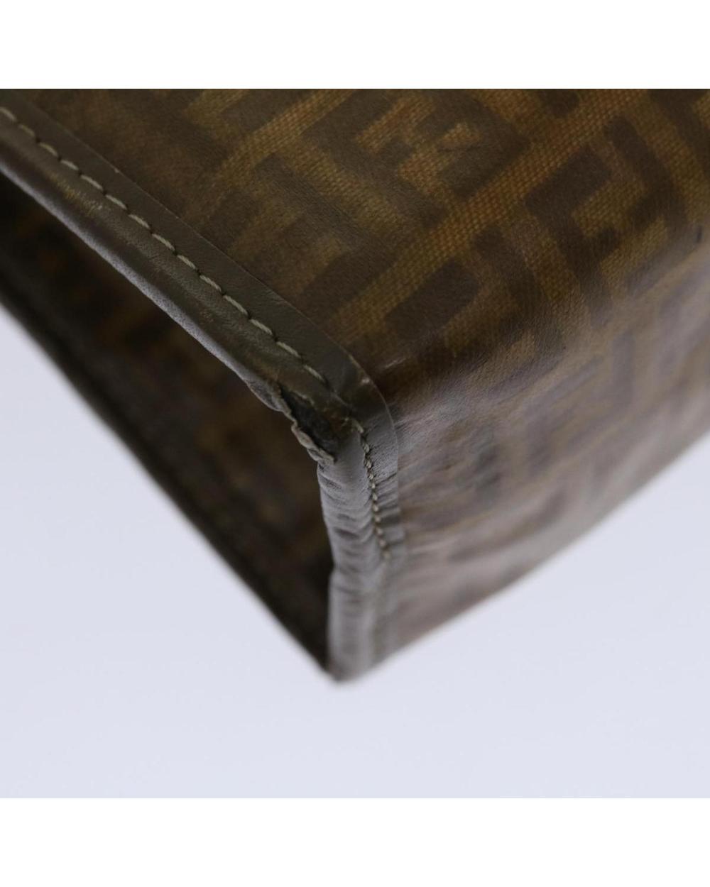 Brown Canvas Fendi Clutch