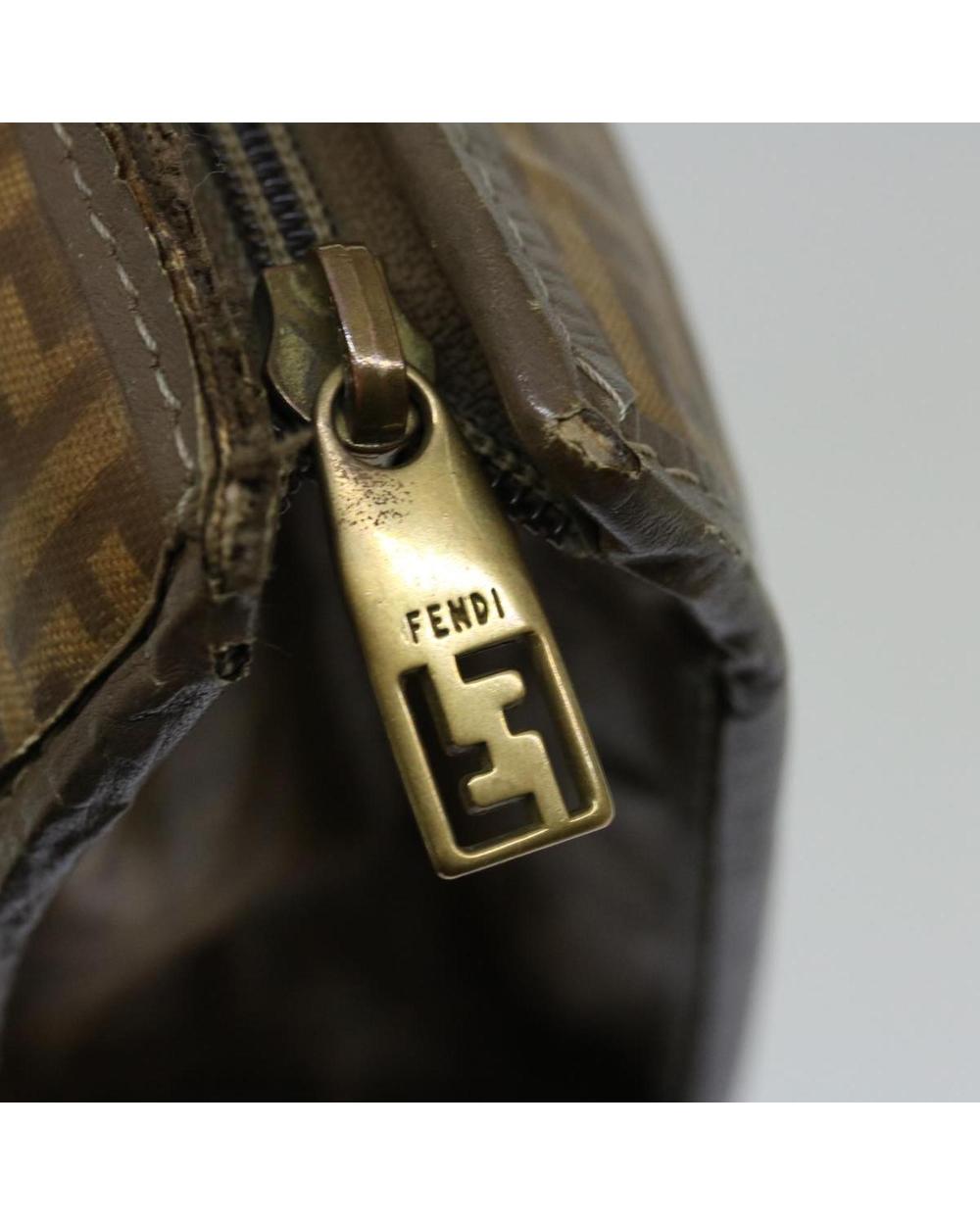 Brown Canvas Fendi Clutch
