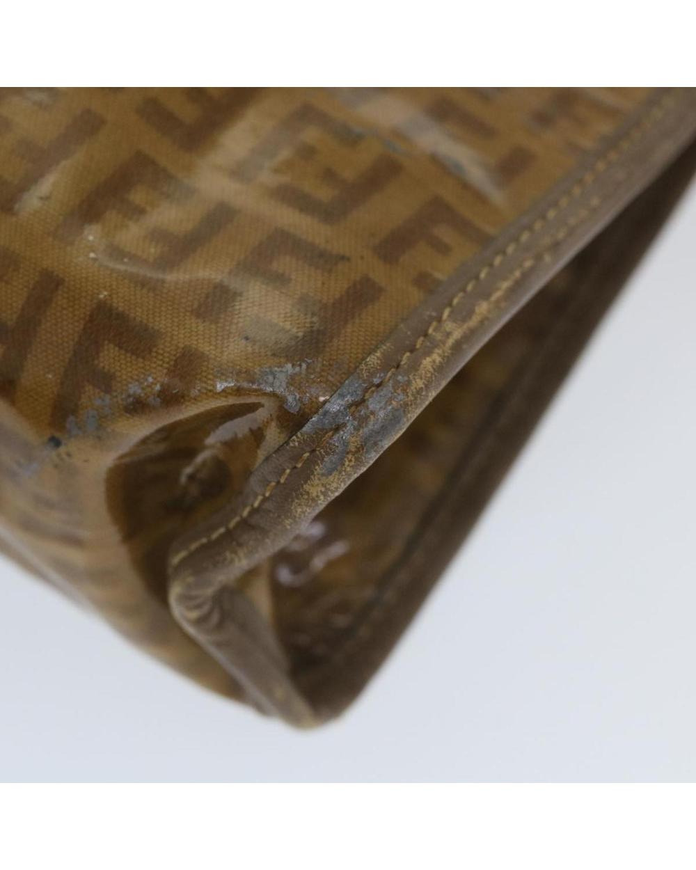 Brown Canvas Fendi Clutch