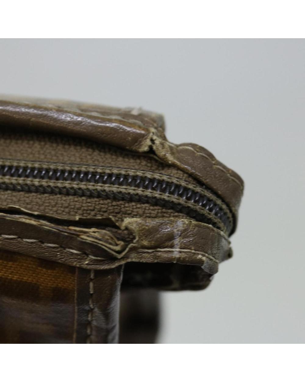 Brown Canvas Fendi Clutch