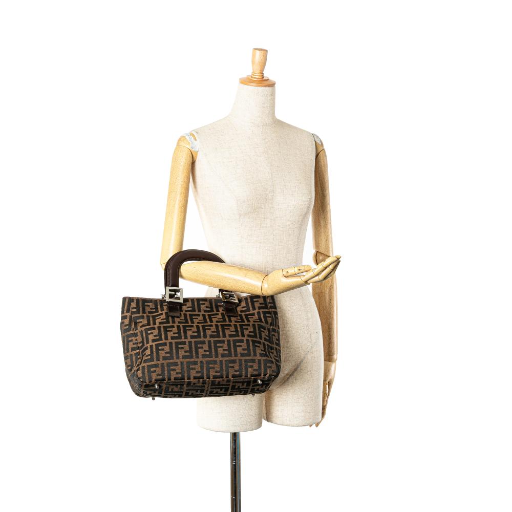 Brown Canvas Fendi Handbag