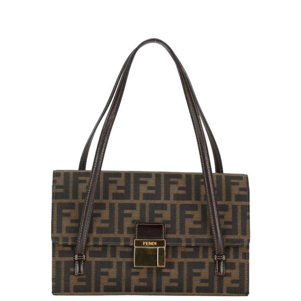 Brown Canvas Fendi Handbag