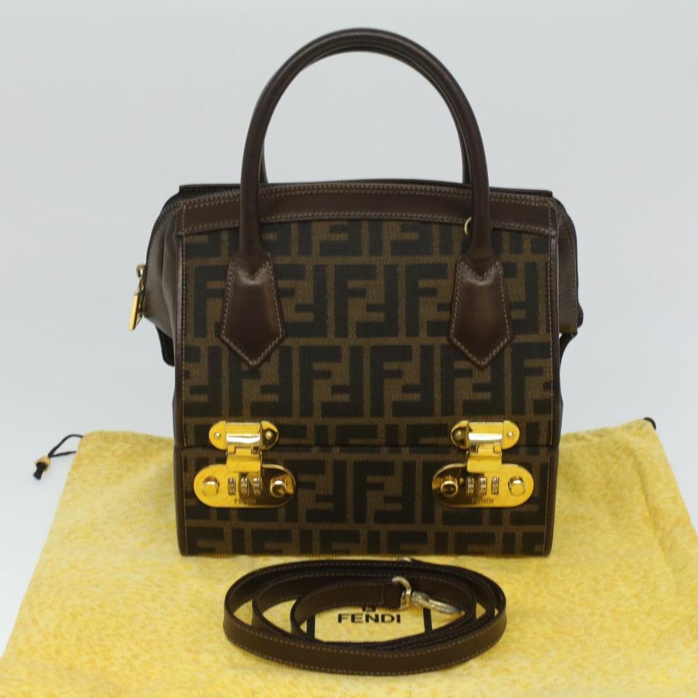Brown Canvas Fendi Handbag