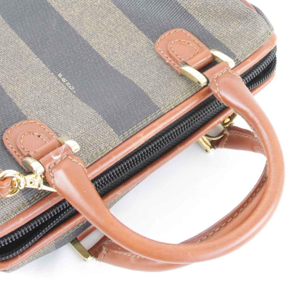 Brown Canvas Fendi Shoulder Bag