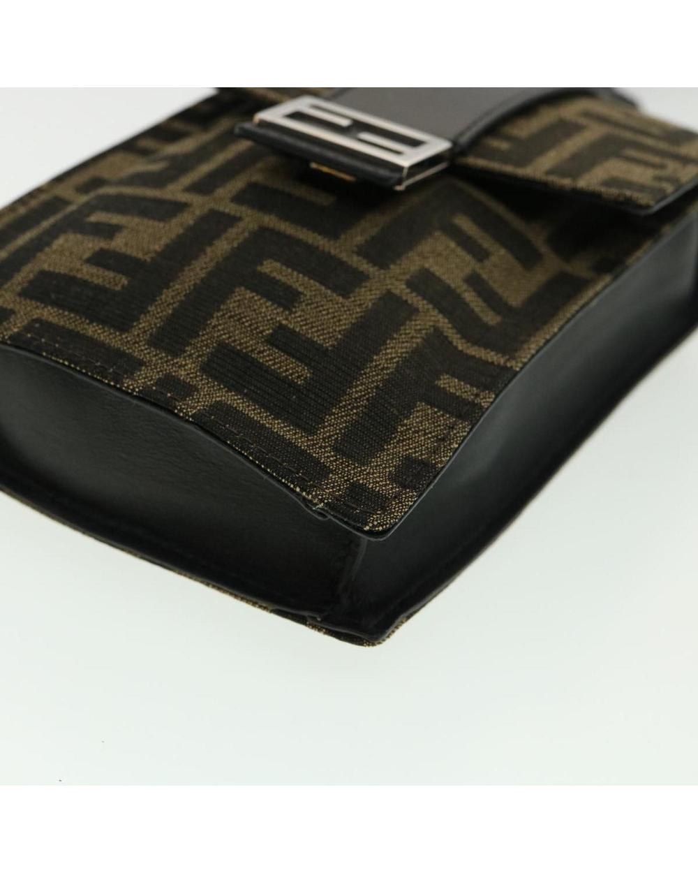 Brown Canvas Fendi Shoulder Bag