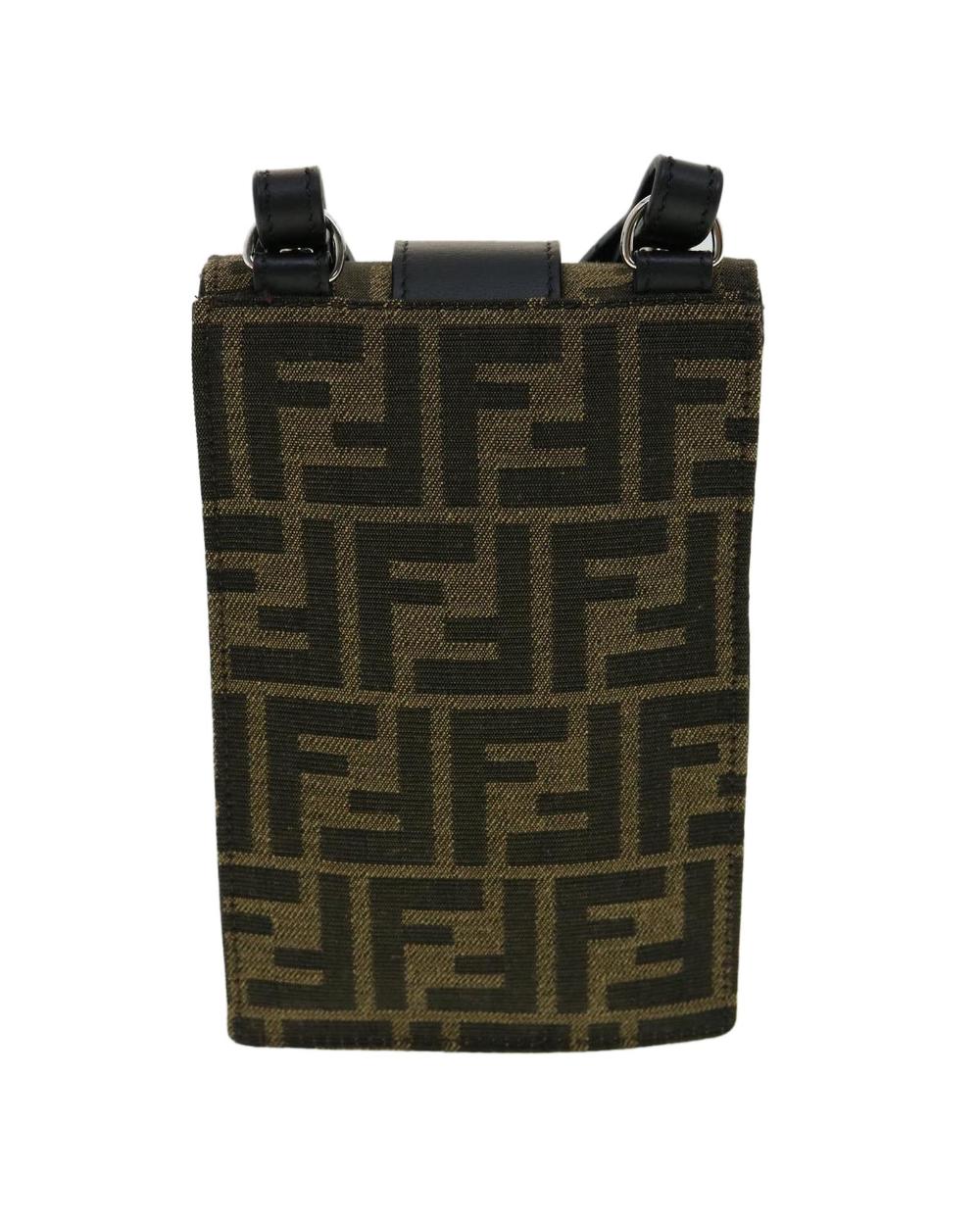Brown Canvas Fendi Shoulder Bag