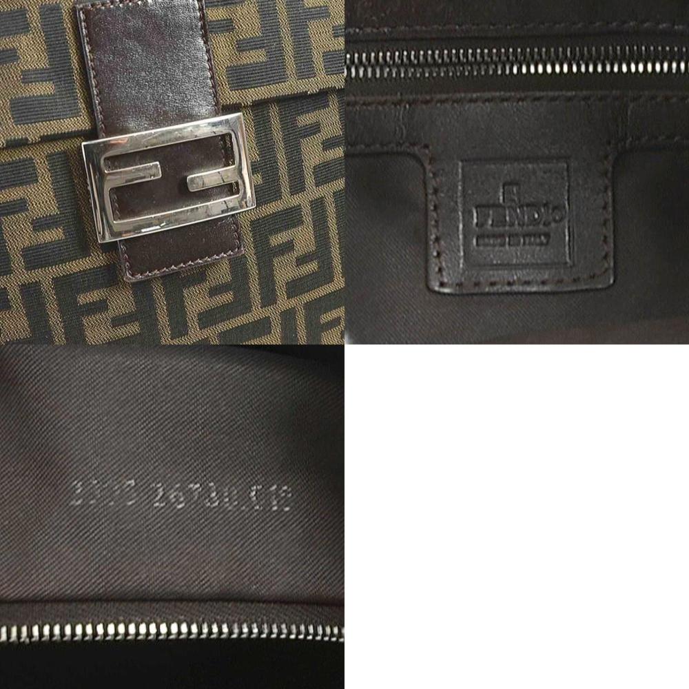 Brown Canvas Fendi Shoulder Bag