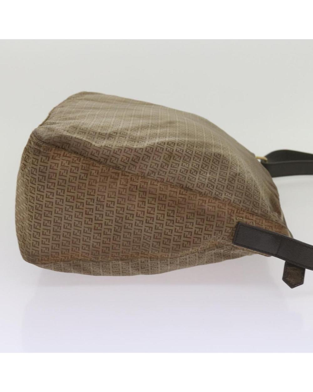 Brown Canvas Fendi Shoulder Bag