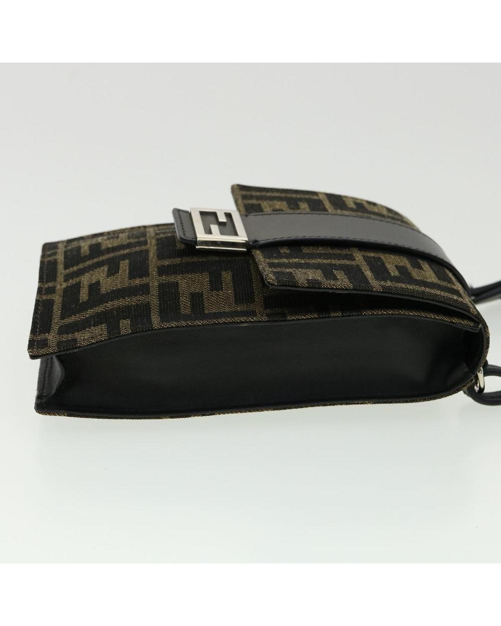 Brown Canvas Fendi Shoulder Bag