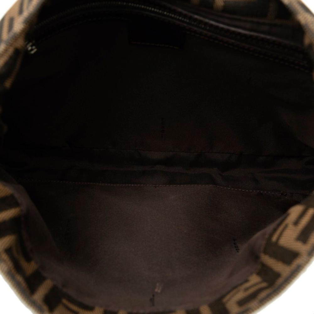 Brown Canvas Fendi Shoulder Bag