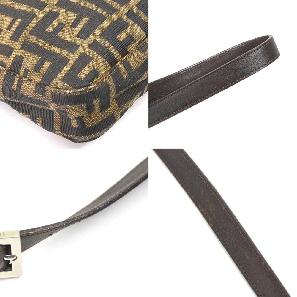 Brown Canvas Fendi Shoulder Bag